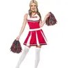 Smiffy's Costume pom pom girl avec robe et pompons - Rouge - S (36-38)