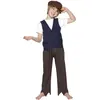 Smiffys Kit de Pauvre garçon paysan victorien, Marron, gilet et chapeau