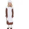 Smiffys Costume pauvre victorien, marron et blanc avec robe et chapeau