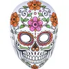SMIFFY'S - Gekleurd skeletten masker Halloween