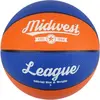 Midwest Basketball League Rubber Blauw/oranje Maat 3