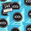 EXS Lot de 144 préservatifs ultra fins sans goût Transparent 56 mm