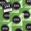 EXS Condoms Préservatifs 3 en1 Ribbed/Dotted/Flared Boîte de 144