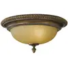 Plafonnier Kelham, bronze doré et verre Scavo, 34 cm