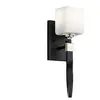 KICHLER Salle de bain Light Marette G9 led 3,5 w IP44 Steel, Verre Opale Black l: 14,3 cm b: 12,7 cm Ø12.7cm
