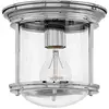 ELSTEAD Lampe de plafond Quintatesse Hadrien E27 40W IP44 Steel, Chrome Verre transparent h: 18,5 cm Ø19.6 cm