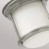 ELSTEAD Lampe de plafond Quintatesse Hadrien E27 40W IP44 Steel, nickel antique Verre d'opale Blanc satiné h: 18,5 cm Ø19.6 cm Dimmable