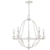 QUOIZEL Bradbury E14 40W Chandelier en acier Altweiß b: 63,6 cm Ø63.6 cm Hauteur dimmable réglable