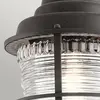 ELSTEAD Quintatesse Hanging Lamp Chance Harbour E27 40W IP44 Aluminium, Zinc pré -wamered Verre côtelée transparent H: 45,7 cm Ø22.1 cm Hauteur dimmable