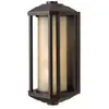 ELSTEAD Lampe murale Quintatesse Castelle E27 40W IP44 Aluminium, bronze Amber en verre côtelé l: 18 cm h: 38,3 cm b: 15,2 cm Dimmable