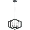 QUOIZEL Suspendu à la lampe Vanguard E14 40W Steel Altschwarz b: 40,6 cm Ø40.6 cm Réglable de hauteur dimmable
