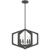 QUOIZEL Suspendu à la lampe Vanguard E14 40W Steel Old Black b: 51,2 cm Ø51.2 cm Hauteur dimmable réglable