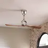 KICHLER Liaison du ventilateur de plafond Ø137 cm pour l'intérieur du nickel poli, noyer abs avec télécommande