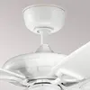 KICHLER Ventilateur de plafond Kevlar Ø152cm en aluminium Mattweiss IP44 pour la zone intérieure et extérieure avec une chaîne de traction