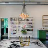 ELSTEAD Quintatesse Hanging Light Nula E14 40W Steel, coquille blanche et or Acier blanc / or h: 95,7 cm Ø65.1 cm Hauteur dimmable réglable