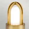 ELSTEAD Lampe de peau Paignon E27 18W IP55 Brass, Matt Glass Antik Bra...