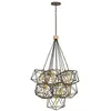 HINKLEY Lampe suspendue Astrid E27 40W Steel Bronze Matt métallique avec accents d'or l: 84,6 cm b: 84,6 cm Ø84.6 cm Hauteur dimmable réglable