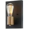 ELSTEAD Lampe murale Quintatesse Silas E27 40W Steel, vieille dent et laiton l: 10,8 cm h: 22,5 cm b: 15 cm Dimmable