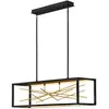 ELSTEAD Tapis led de lustre Quintatesse Chandelier 55W 3000K en acier, noir, doré l: 30,5 cm h: 33,3 cm b: Hauteur de 113 cm réglable