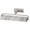 Lampe pour tableau winchfield 2xE14 40W acier nickel poli & effet marb...