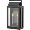 HINKLEY Lampe murale Sag Harbor E14 40W IP44 Aluminium, verre transparent Black l: 14cm b: 22,8 cm Ø22.8 cm mâchable