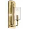 Kichler LED Wandlamp Kimrose | 1X E14 Max 40W | Brushed Natural Brass