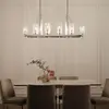 ELSTEAD Quintatesse Kronleuchter Kimrose E14 40W Steel, nickel poli En verre transparent, ondulé l: 32,5 cm h: 44,9 cm b: 113,7 cm Hauteur dimmable réglable