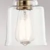 KICHLER Lampe suspendue Aivian E27 40W Steel, verre Laiton altéré b: 12,4 cm Ø12.4 cm Hauteur dimmable réglable