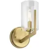 ELSTEAD Lampe murale Quintatesse nye E14 40W Acier, laiton brossé Glass Clear l: 18,9 cm h: 24,5 cm b: 13 cm Dimmable