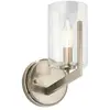 ELSTEAD Lampe murale Quintatesse nye E14 40W Steel, étain Glass Clear l: 18,9 cm h: 24,5 cm b: 13 cm Dimmable