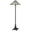 QUOIZEL Lampe debout Maybeck E27 40W acteur, résine, verre synthétique Valiant Bronze b: 43,2 cm Ø43.2 cm Dimmable