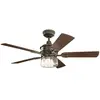 KICHLER Ventilateur de plafond Lyndon Patio pour zone intérieure et extérieure Ø132CM IP23 Noix murale IP23