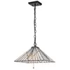 ELSTEAD Alderley suspension 2xE27 60W acier vintage bronze, verre artificiel h: 25,5-116,7cm Ø38cm dimmable réglable en hauteur
