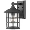 HINKLEY Lampe murale Freeport E27 40W IP44 Matière composite résistant aux intempéries, verre transparent Structuré noir l: 23,2 cm b: 20,7 cm Ø20,7 cm