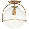 Elstead - Quintatesse plafond Light Somerset E27 40W Steel, laiton Ver...