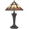 Quoizel Tifanny LED Tafellamp Cambridge | 2X E27 Max 60W | Vintage Bronze