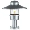 ELSTEAD Lampe de peau Klampenborg E27 40W IP44 en acier inoxydable, verre transparent Argent b: 27,5 cm Ø27,5 cm