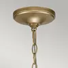 KICHLER Lustre capitol hill E14 6x40W acier laiton antique H:55,9cm L:73cm dimmable