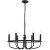 KICHLER Lustre CAPITOL HILL E14 6x40W acier noir H:55,9cm L:73cm dimmable