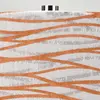 ELSTEAD Lampe de table milo E27 1x60W céramique/acier nickel poli, blanc, orange Tissu à motif linéaire orange H:69cm L:36cm Ø36cm avec interrupteur