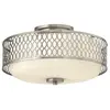 HINKLEY/ FREDRICK RAMOND Plafond Jules E27 40W Steel, verre Nickel Brossed B: 38,3 cm Ø38.3 cm Dimmable