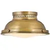 HINKLEY Plafond Amelia E27 2x40w en laiton en acier, verre h: 17 cm b: 32,3 cm