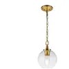 FEISS Lampe suspendue tabby e27 60w Steel, verre transparent Brüniert B: 21,6 cm Ø21,6 cm à hauteur dimmable réglable