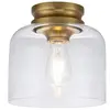 FEISS Plafond hounslow e27 40W Steel, verre transparent Brüniert b: 22,9 cm Ø22.9 cm Dimmable