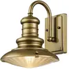 FEISS Lampe murale Redding Station E27 1x40w en laiton en aluminium âgé peint, verre h: 24,6 cm b: 22,9 cm