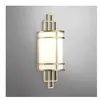 ELSTEAD Fusion de lampe murale E27 1x40w Acier Mesure naturelle laquée, Verre d'Opale h: 38,7 cm b: 14,3 cm
