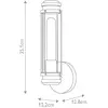 HINKLEY Applique murale MASTHEAD 1xE27 40W IP44 acier chrome poli & no...