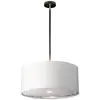 Balance légère suspendu E27 1x40w Steel noir, Polycotton blanc, nickel...