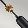 ELSTEAD Suspension etoile E27 1x60W acier/résine feuille d'or, noir mat H:151,1cm Ø13,3cm dimmable