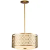 ELSTEAD Suspension ziggy E27 2x60W acier peint or, verre h: 117,5cm Ø40,6cm dimmable